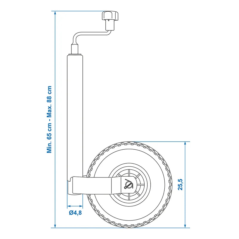 ProPlus Neuswiel 48mm velg metaal en luchtband 260x85mm