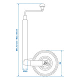 ProPlus Neuswiel 48mm velg metaal en PU band 260x85mm