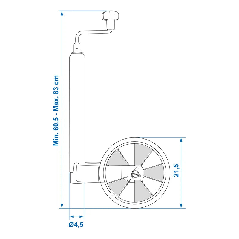 ProPlus Neuswiel 48mm kunststof velg met rubberband 220x70mm