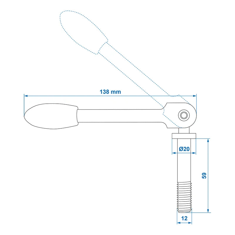 ProPlus Spindel kantelbaar voor neuswielklem 48 mm 341533 - 341536