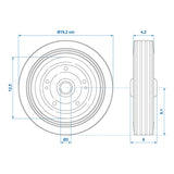 ProPlus Neuswielband velg metaal met rubberband 200x50mm