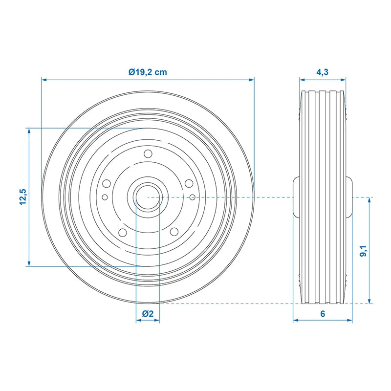 ProPlus Neuswielband velg metaal met rubberband 200x50mm