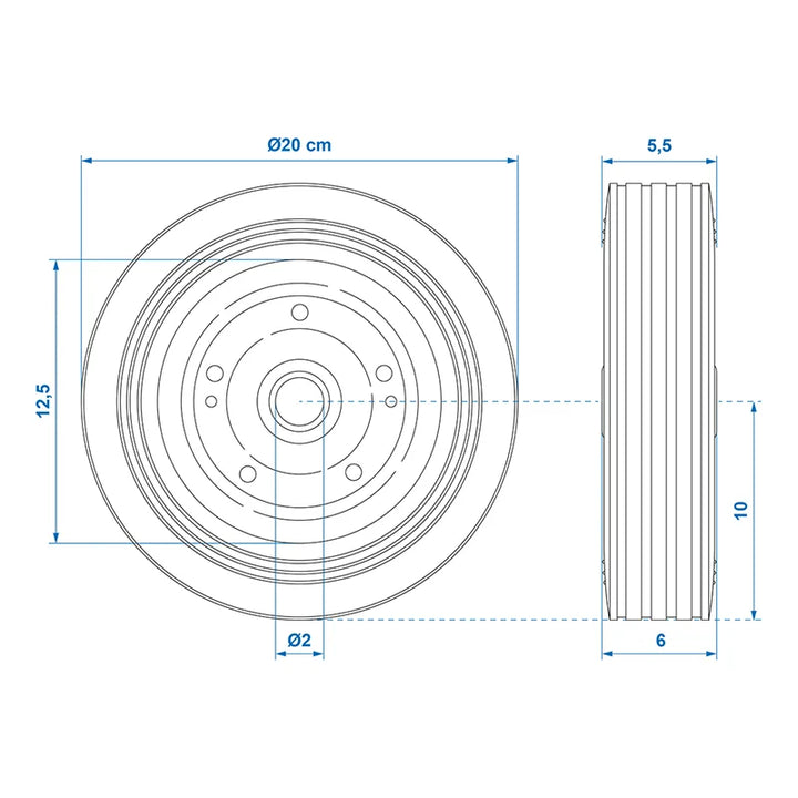 ProPlus Neuswielband velg metaal met rubberband 200x60mm