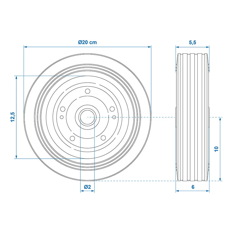 ProPlus Neuswielband velg metaal met rubberband 200x60mm