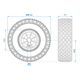 ProPlus Neuswielband kunststof velg met luchtband 260x85mm