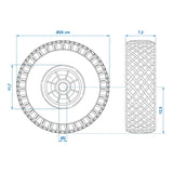 ProPlus Neuswielband kunststof velg met PU band 260x85mm