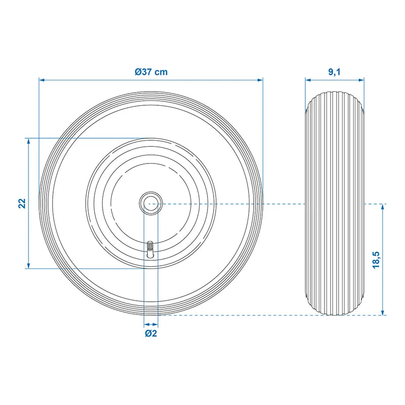 ProPlus Luchtband met metalen velg 16" 4.00-8
