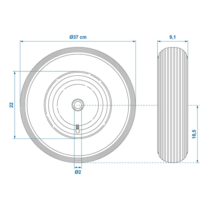 ProPlus Luchtband met metalen velg 16" 4.00-8