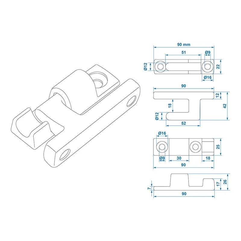 ProPlus Bordscharnier set