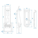 ProPlus Spansluiting 92 x 30 mm incl. tegenstuk