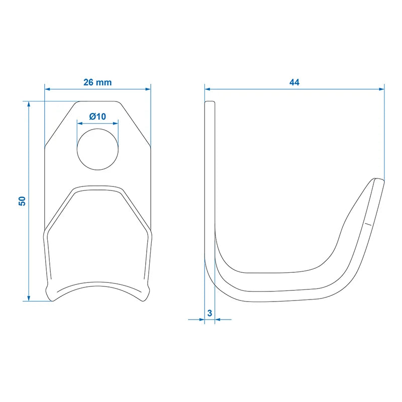 ProPlus Haak schroefbaar metaal 37 x 25 x 3 mm