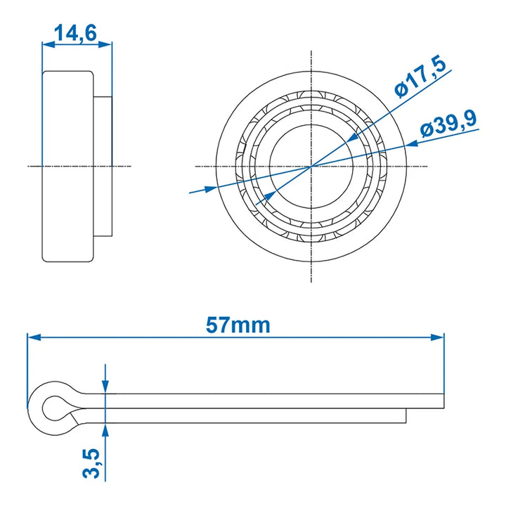 ProPlus Lager conisch 11749/11710 17,5x39,9x14,6