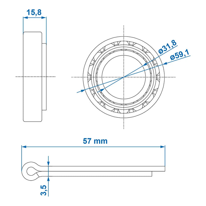 ProPlus Lager conisch 67048/67010 31,75x59,13x15,87