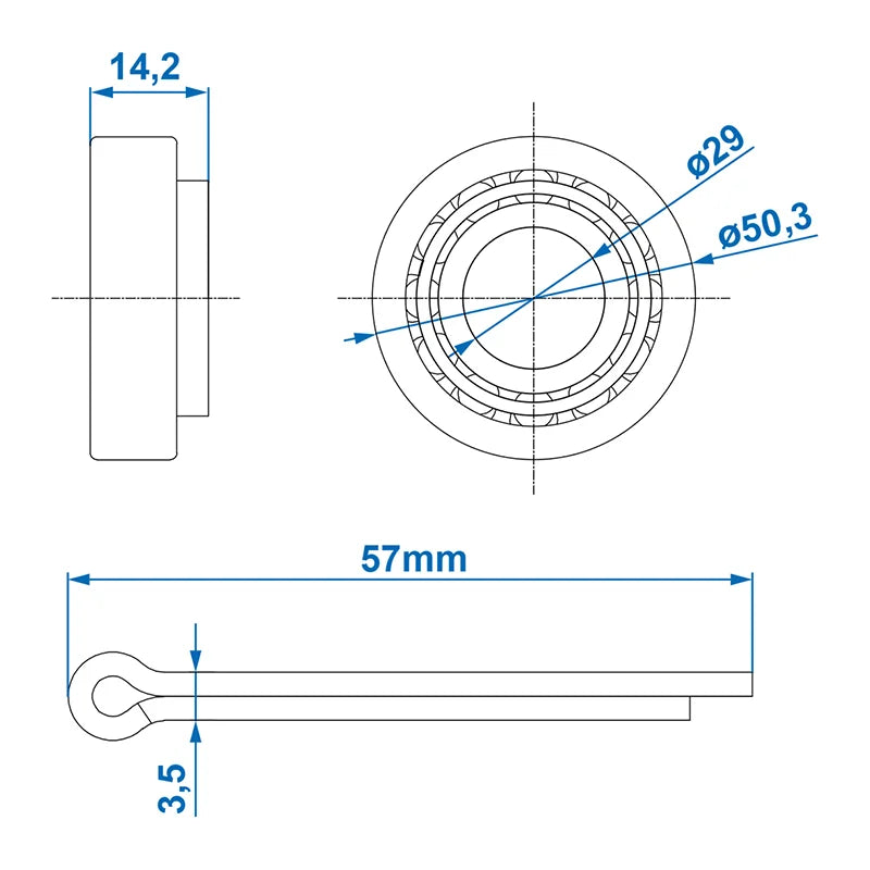 ProPlus Lager conisch 45449/45410 29x50,3x15,5