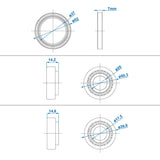 ProPlus Lagerset conisch geschikt voor AL-KO 1636/1637