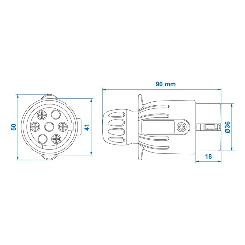 ProPlus Stekker 7-polig PVC met magneet in blister