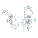 ProPlus Stekkerdoos 13-polig PVC type Multicon West