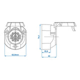 ProPlus Stekkerdoos 13-polig PVC type Jaeger