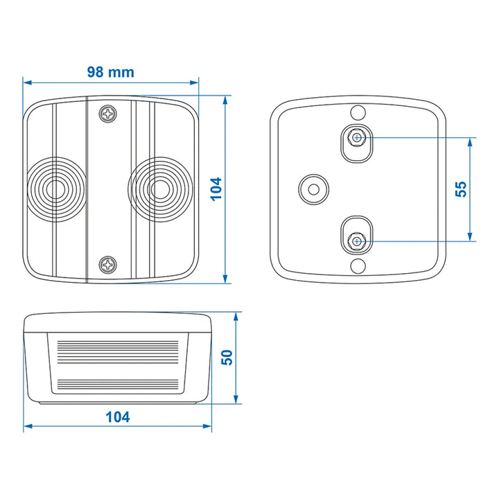 ProPlus Achterlicht 4 functies 98x104mm in blister
