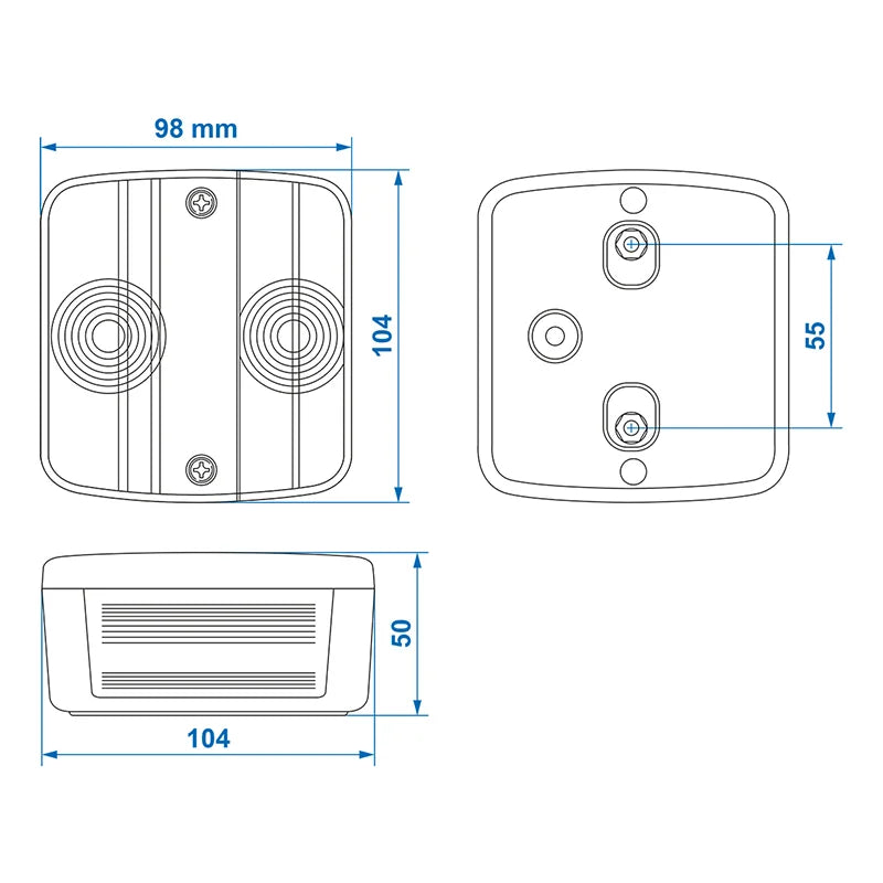 ProPlus Achterlicht 4 functies 98x104mm incl.gloeilampjes