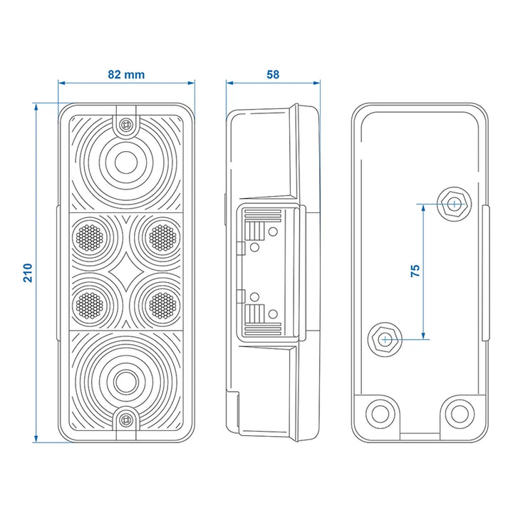ProPlus Achterlicht 4 functies 210x83mm