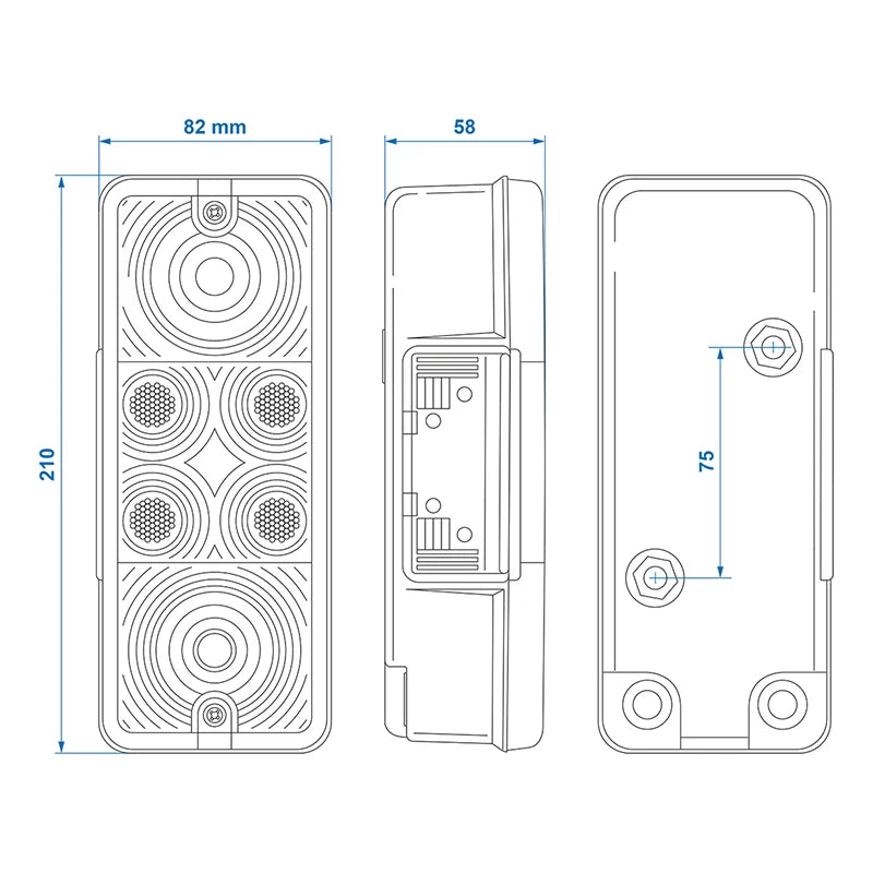 ProPlus Achterlicht 4 functies 210x83mm