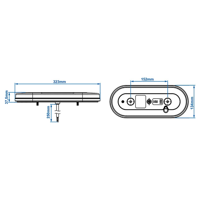 ProPlus Achterlicht 6 functies 323x134mm 54LED links