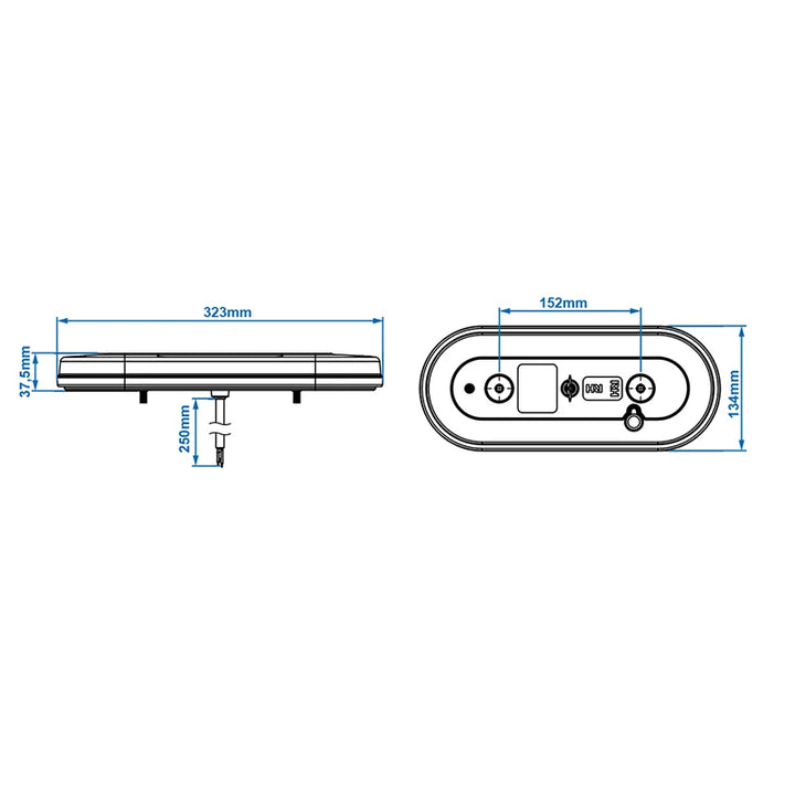 ProPlus Achterlicht 6 functies 323x134mm 54LED rechts