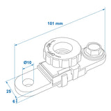 ProPlus Accupoolklem (-) met stroomonderbreker plat in blister