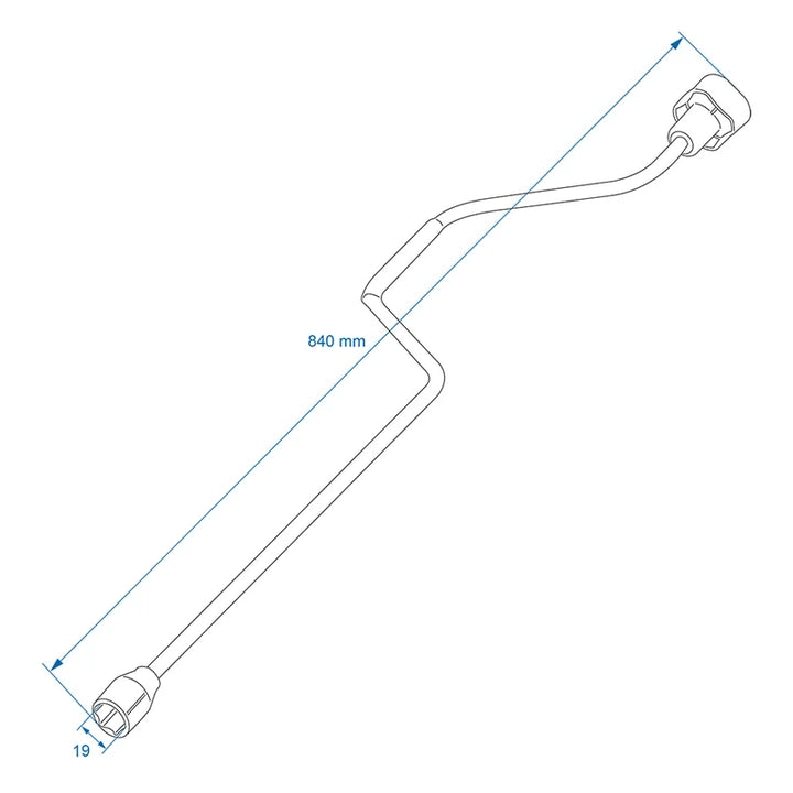 ProPlus Uitdraaislinger 840 mm/19 mm voor hoeksteun