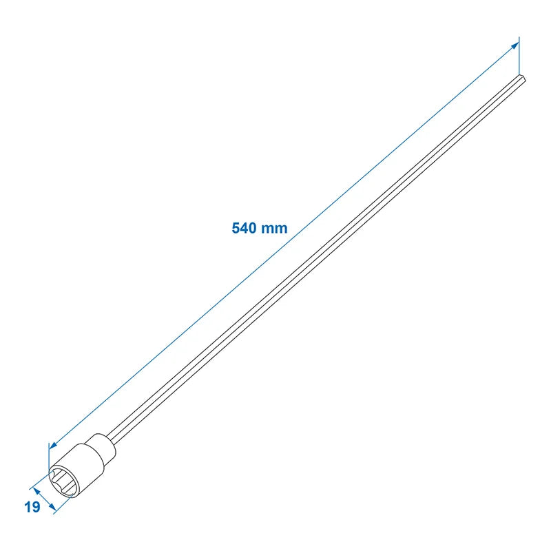 ProPlus Verlengadapter 540mm / 19mm voor hoeksteun