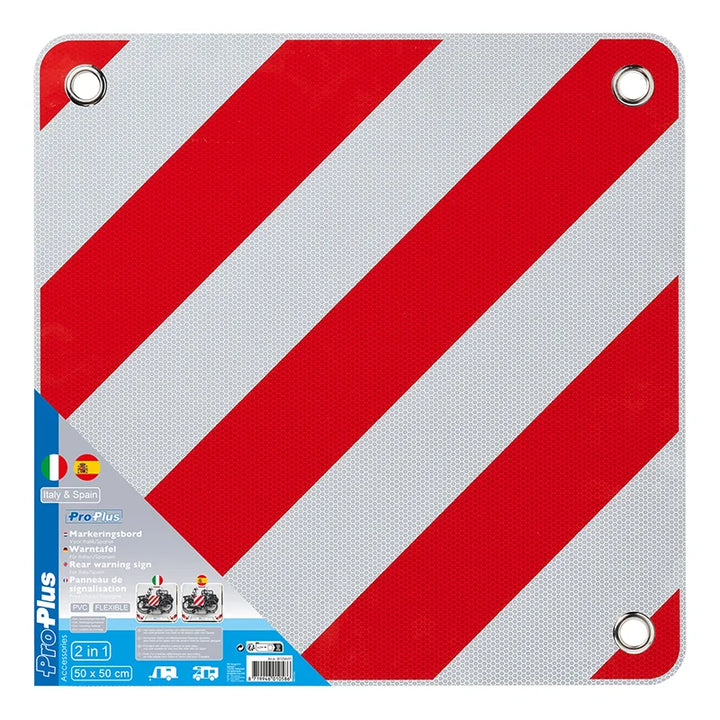 ProPlus Markeringsbord flexibel 50 x 50 cm voor Italië/Spanje 2in1