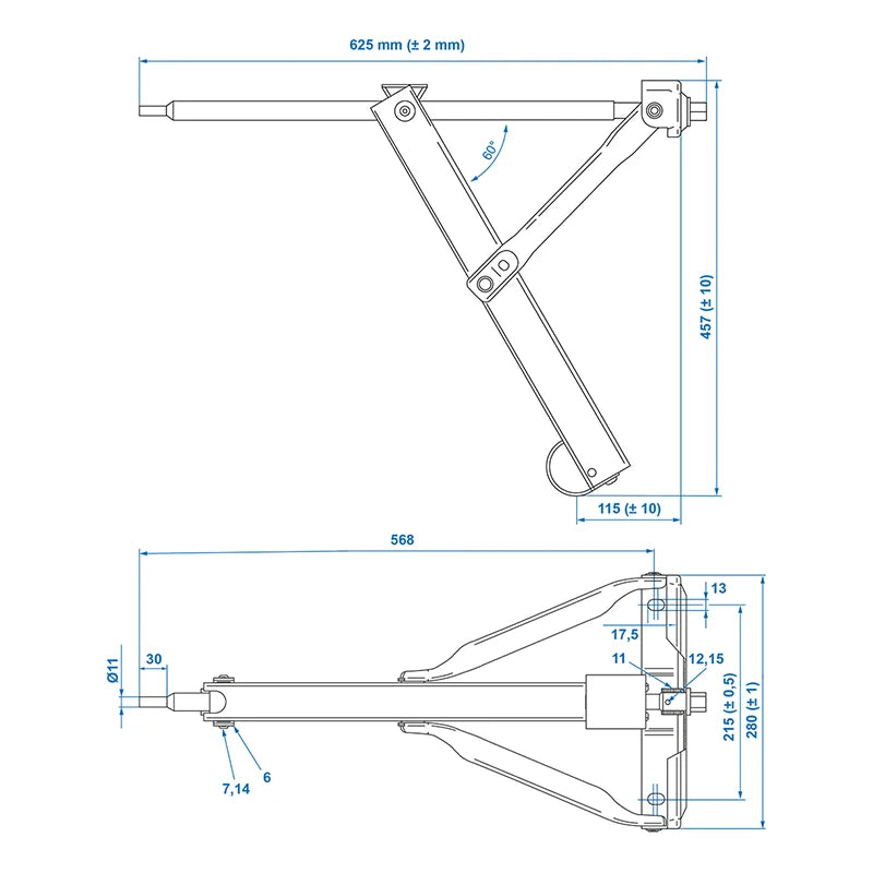 ProPlus Caravanhoeksteun 500kg