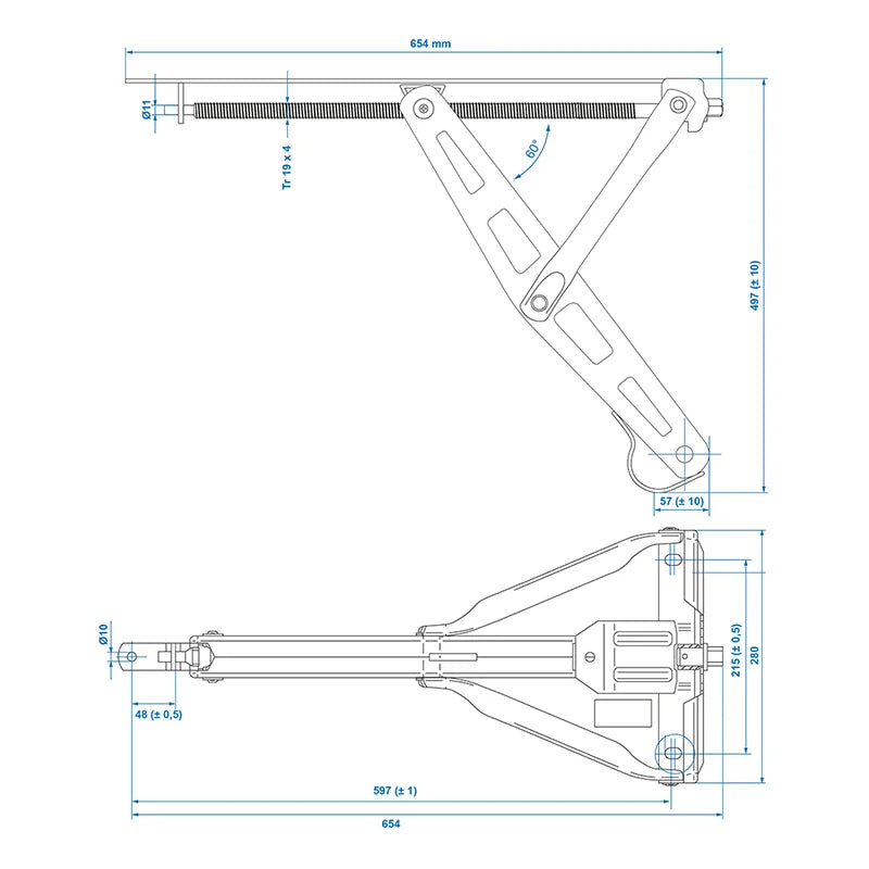 ProPlus Caravanhoeksteun 600kg