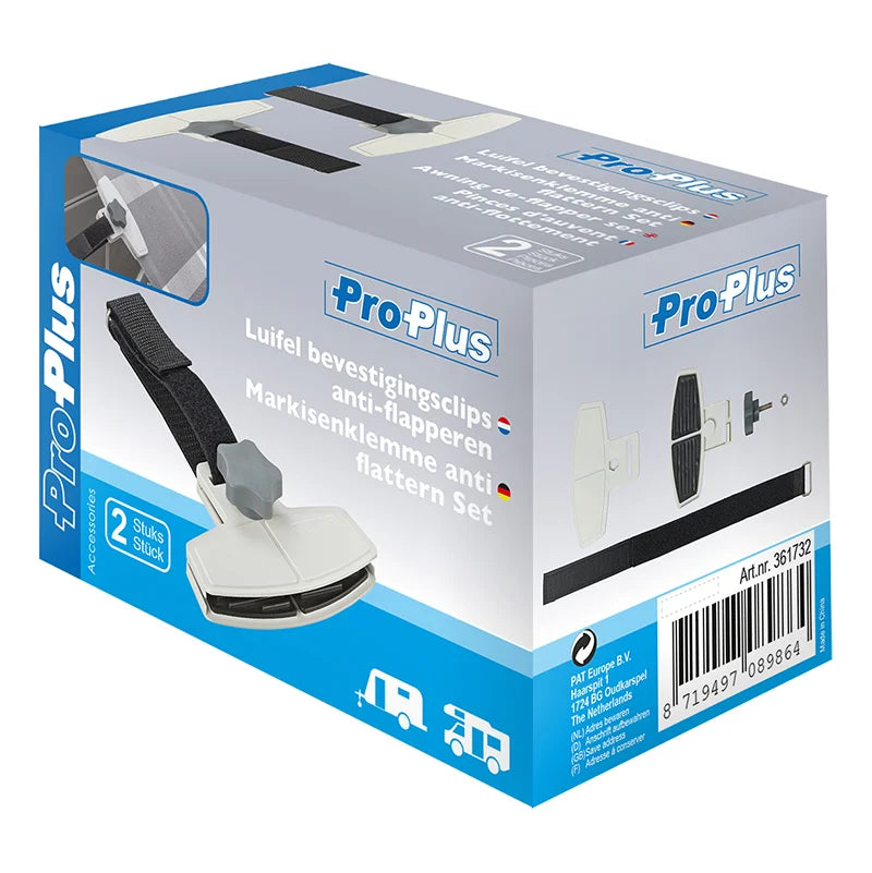 ProPlus Luifel bevestigingsclips anti-flapperen - set van 2 stuks