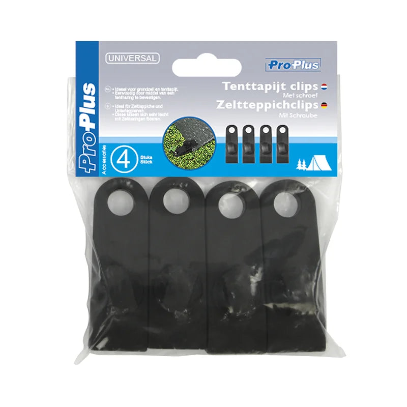 ProPlus Tenttapijt clips met schroef - set van 4 stuks