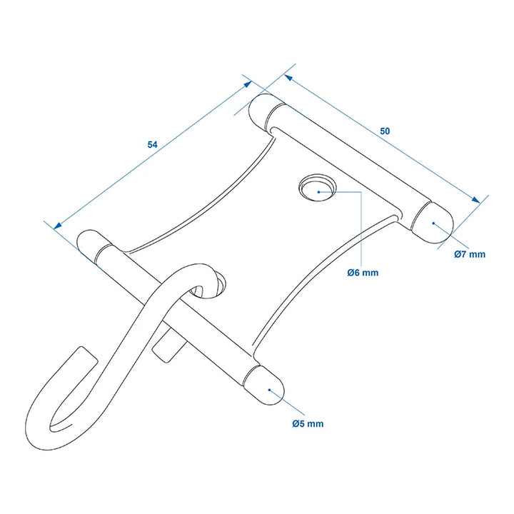 ProPlus Hanger met S-haak voor tentrail 5/6mm en 7/8mm - set van 6 stuks