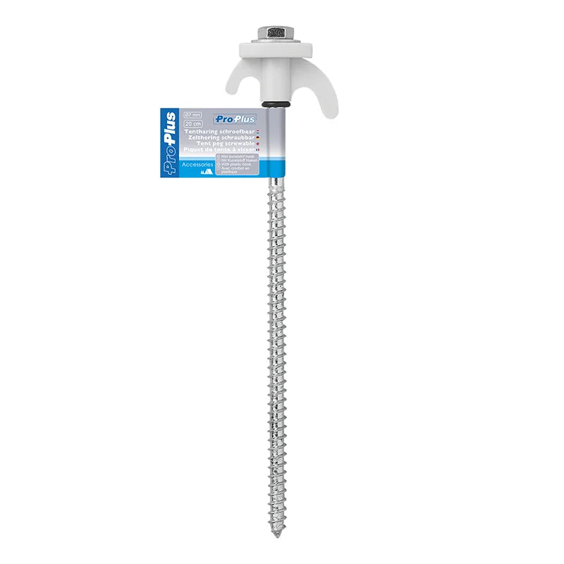 ProPlus Tentharing 20cm metaal schroefbaar met kunststof haak