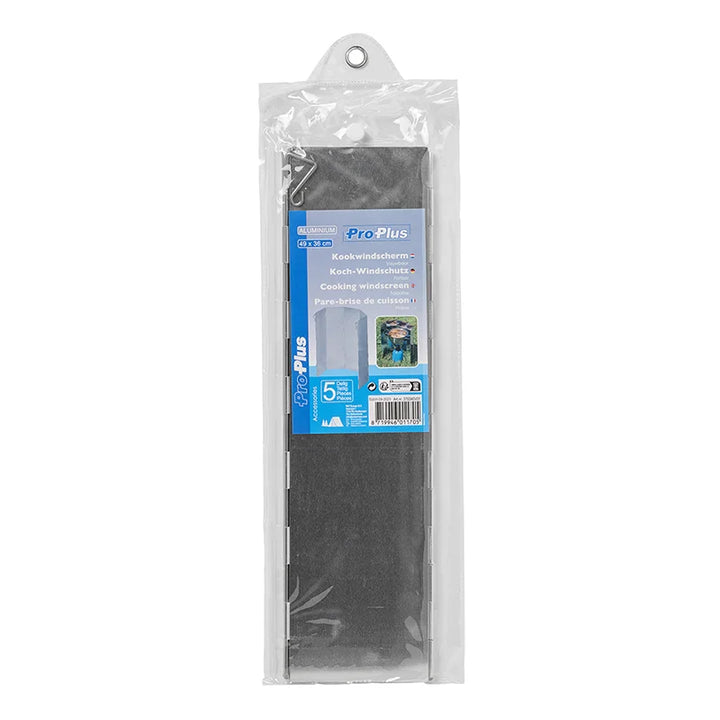 ProPlus Kookwindscherm 5-delig aluminium vouwbaar 49 x 36 cm