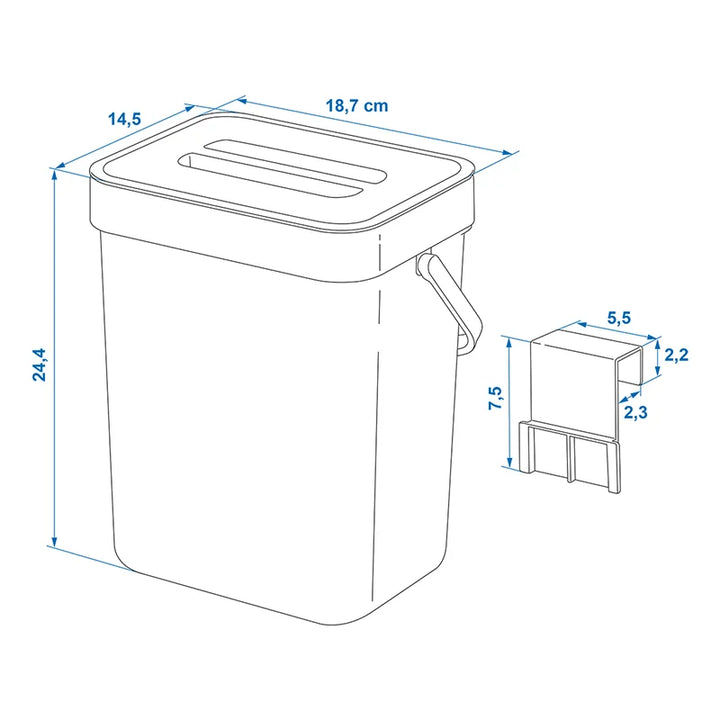ProPlus Afvalbak met deksel 5L voor caravan/camper
