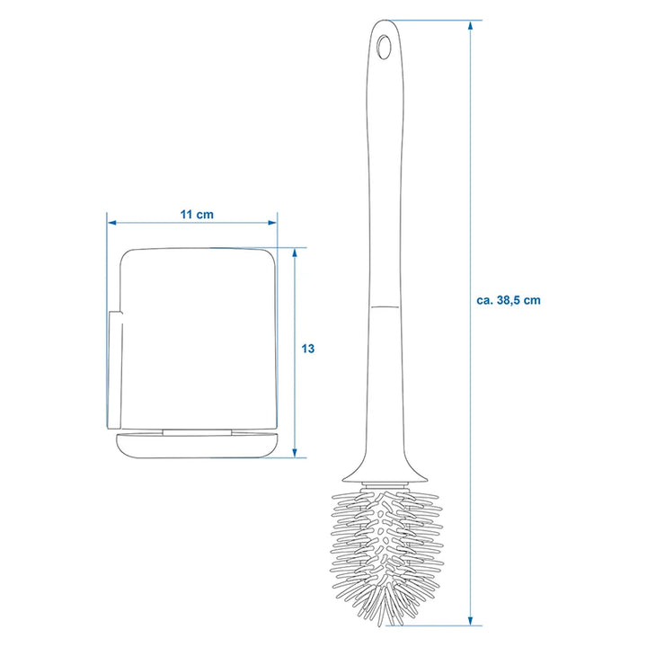 ProPlus Toiletborstel Met Houder - Reisformaat - Zelfklevend - Voor Caravan &amp; Camper