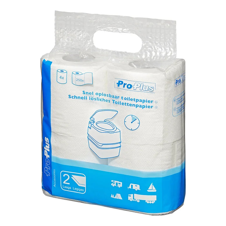 ProPlus Snel oplosbaar toiletpapier - Set van 4 stuks
