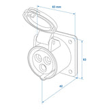 ProPlus CEE wandcontactdoos kort opbouw