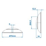 ProPlus Plafonnière / opbouwarmatuur 12-leds 12V 240lm Ø75x18mm