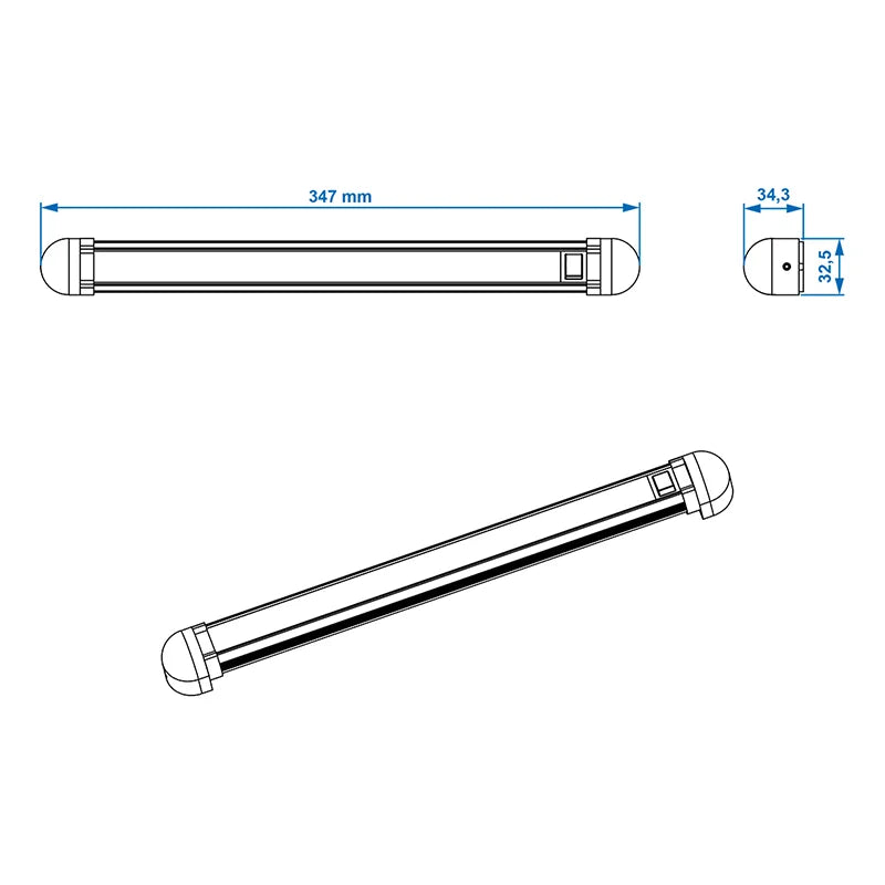 ProPlus Lichtlijn 20-leds 12V 300lm 340x35x33mm