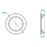 ProPlus Inbouwspot 24-leds 12V 220lm Ø65x11mm