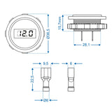 ProPlus Voltmeter digitaal inbouw 6-30V in blister