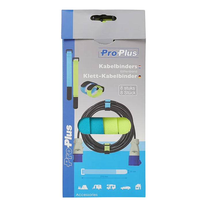 ProPlus Kabelbinders klittenband - set van 8 stuks