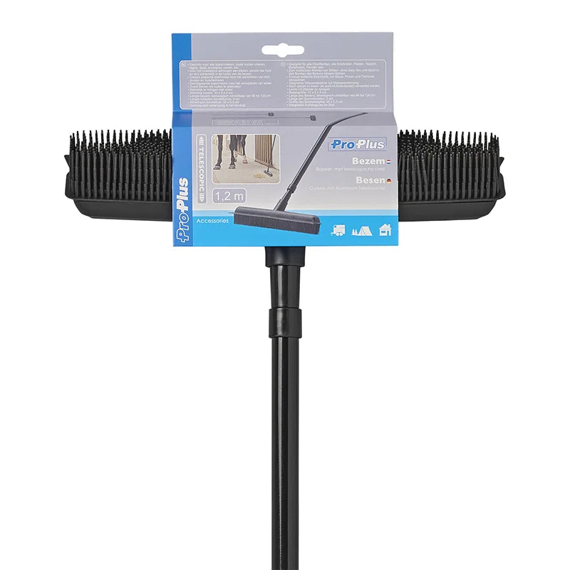 ProPlus Bezem rubber met telescopische steel 68 - 120 cm