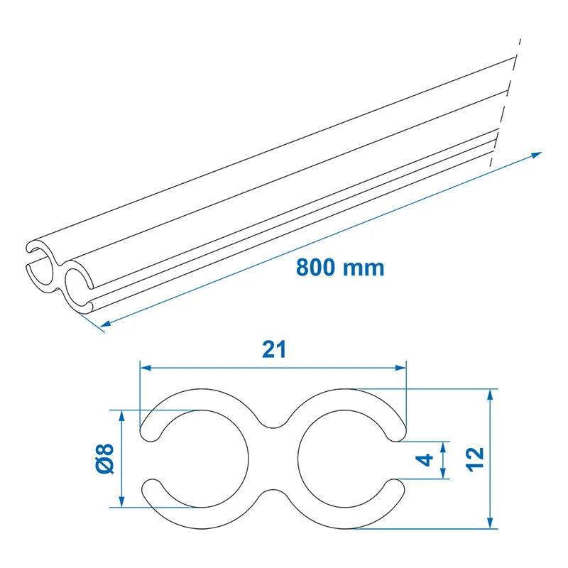 ProPlus Dubbele tentrail 80 cm - set van 3 stuks